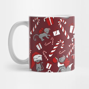 Cats gets Christmassy°red Mug